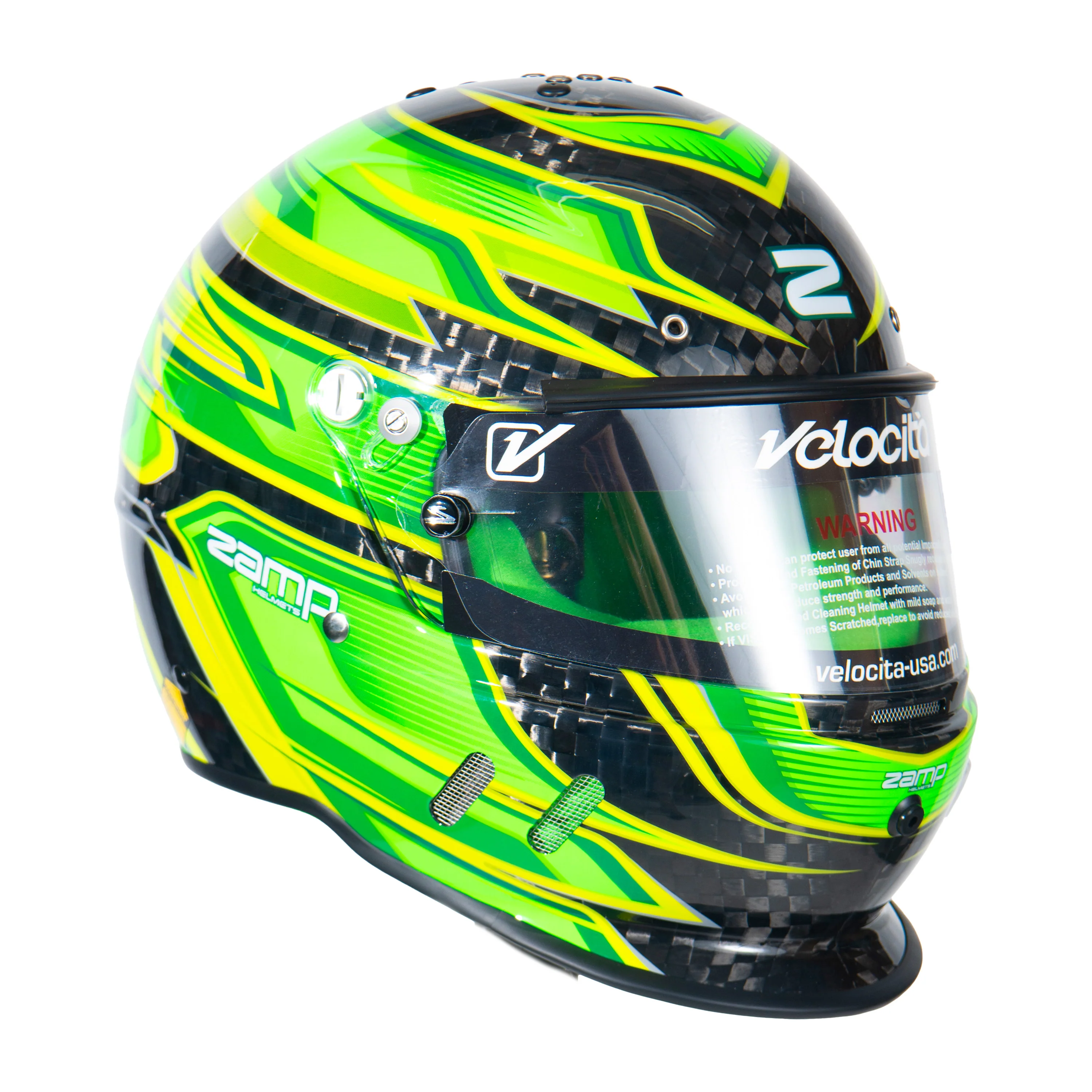 RZ-67 Pro Series-Carbon Fiber-Green Graphic Helmet - Image 6