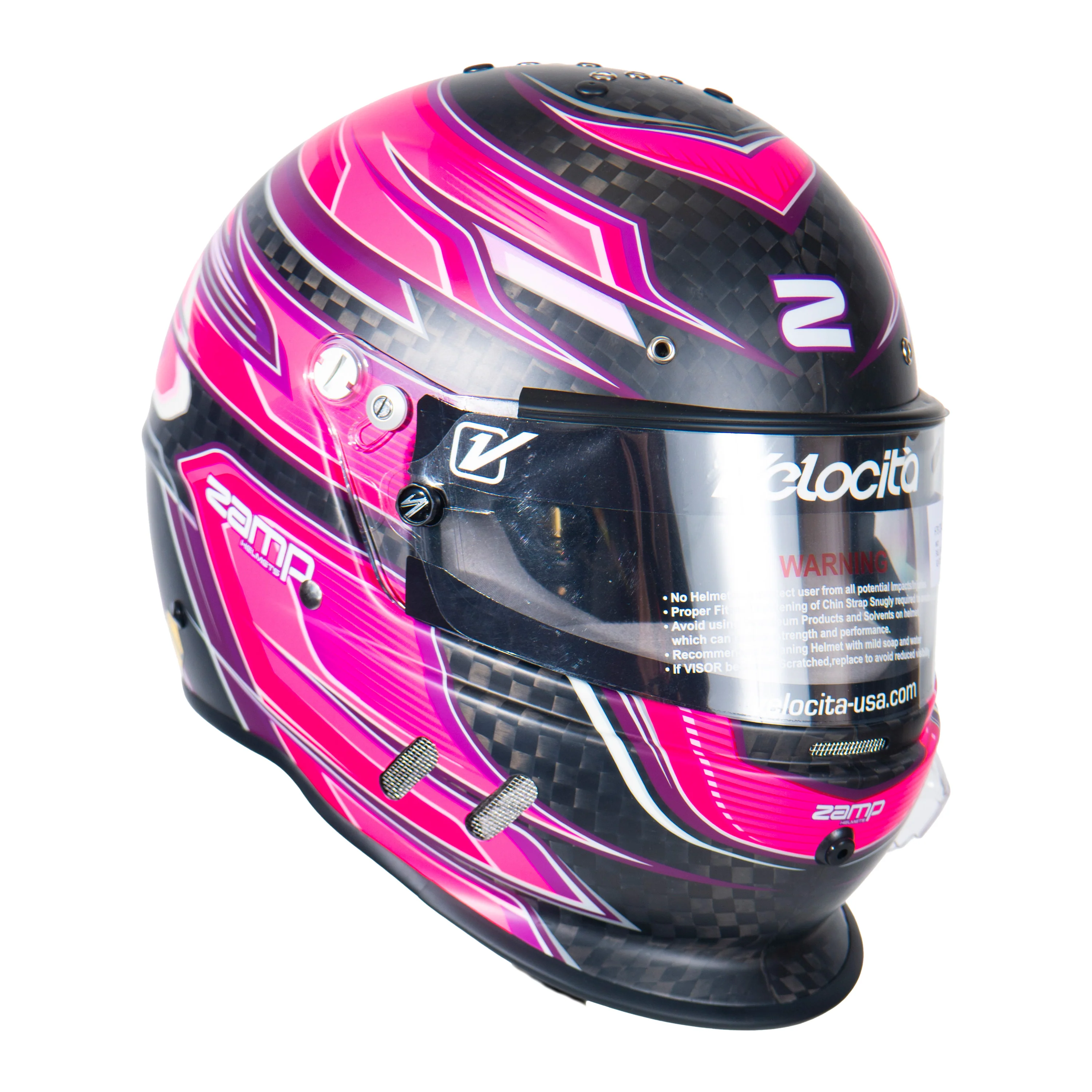 RZ-67 Pro Series-Carbon Fiber-Pink Graphic Helmet - Image 6